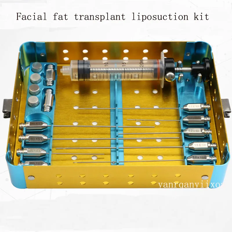 

Cosmetic autologous fat facial suction needle Suction needle injection fat transplantation needle sleeve box stainless steel