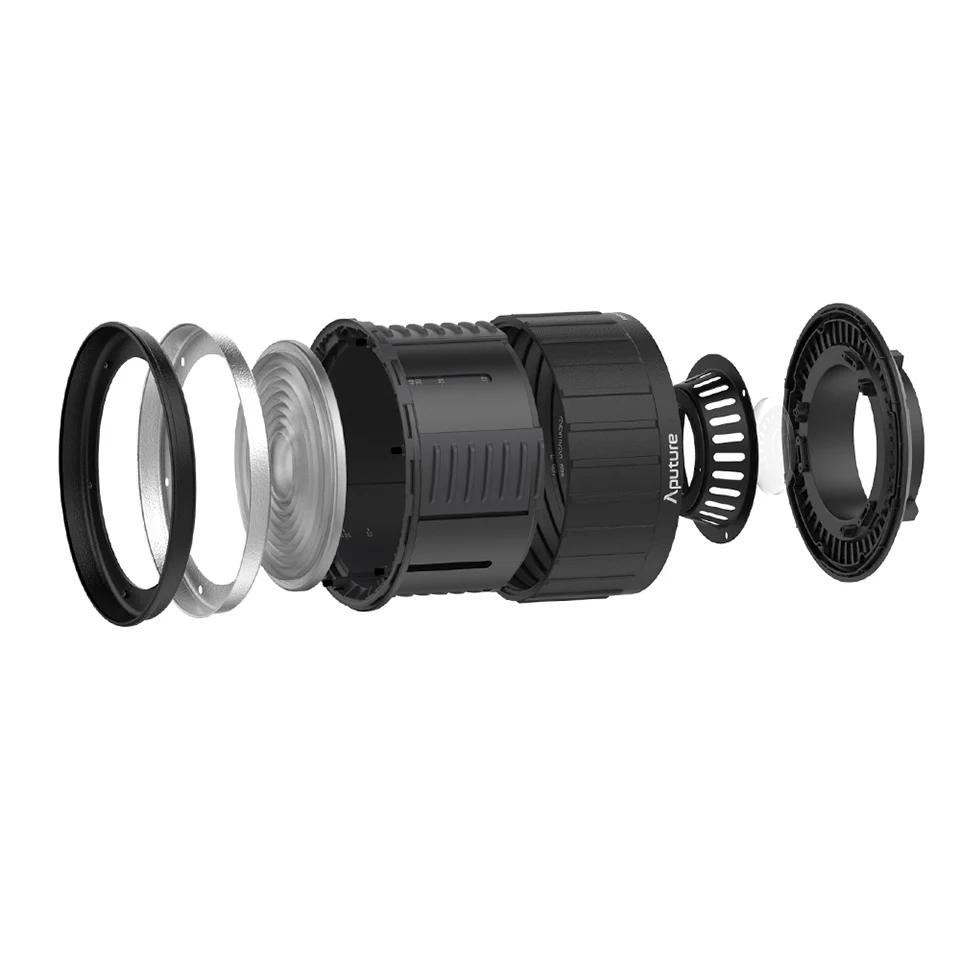 Aputure Fresnel 2x Light Modifiers Dual Lens Desgin 12-40 Degrees Smooth Spot to Flood for LS C120d II Bowen Mount Video Light