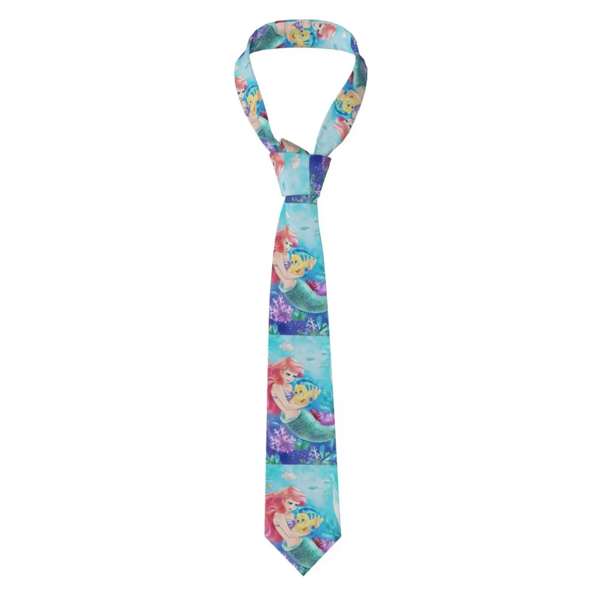 Персонализированный галстук Русалочка Ариэль с рисунком 1 Мужские шелковые галстуки на свадьбу