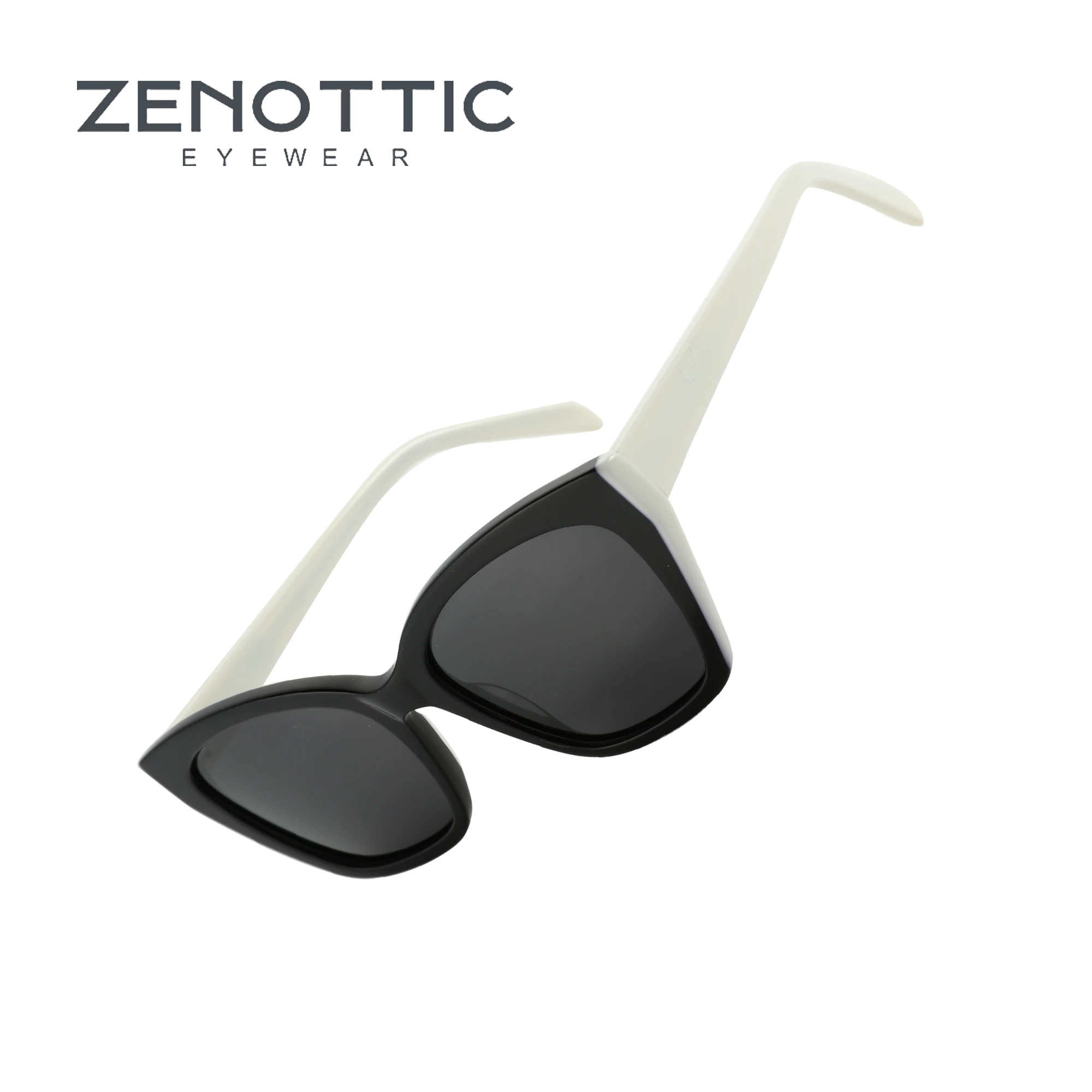 ZENOTTIC Vintage Handmade Acetate Women's Cat Eye Sunglasses Outdoor Travel Shopping Glasses