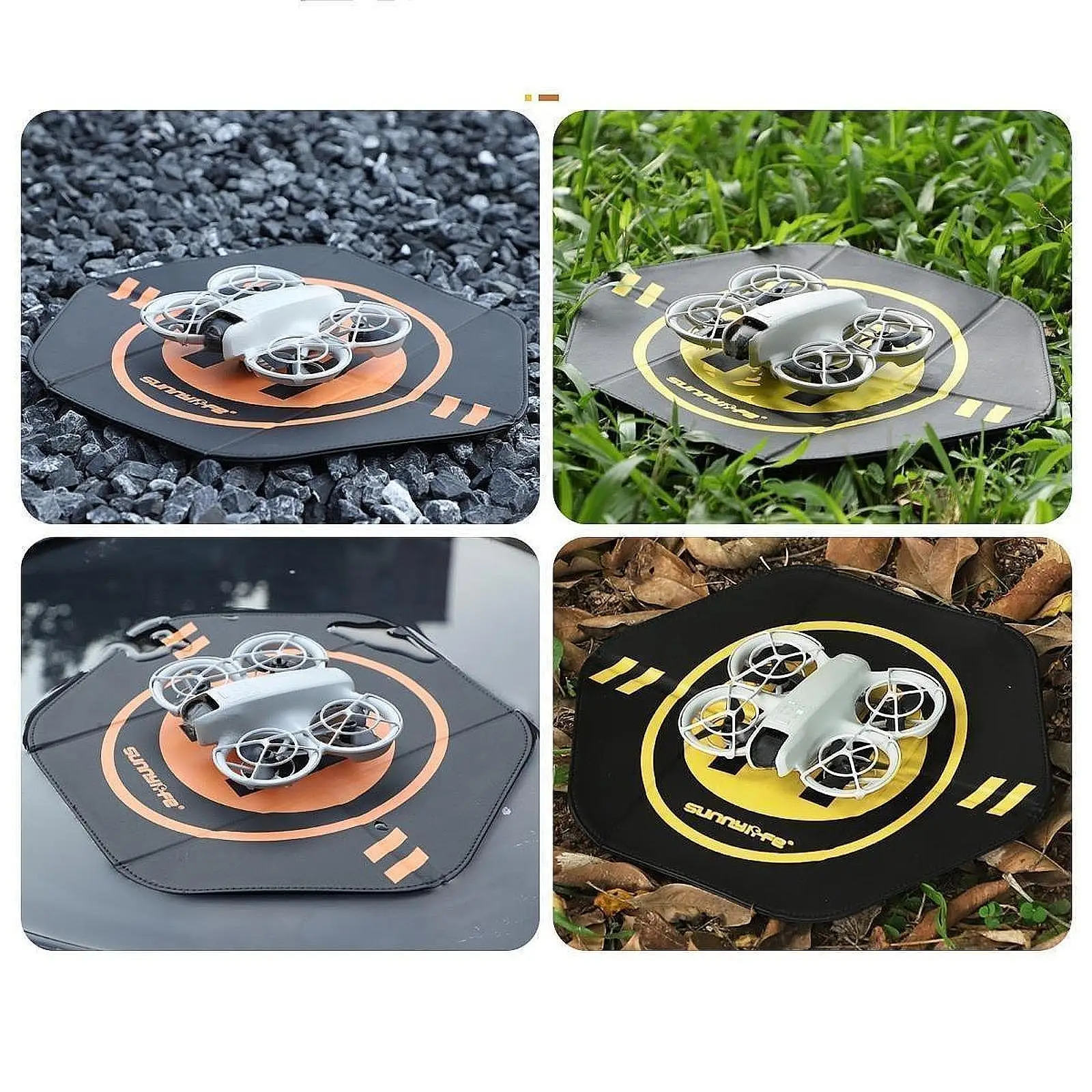 35cm Drone Landing Pad Aircraft Launch Pad for Neo Mini4Pro Fast Foldable Double Sided Landing Mat for Outdoor Beach