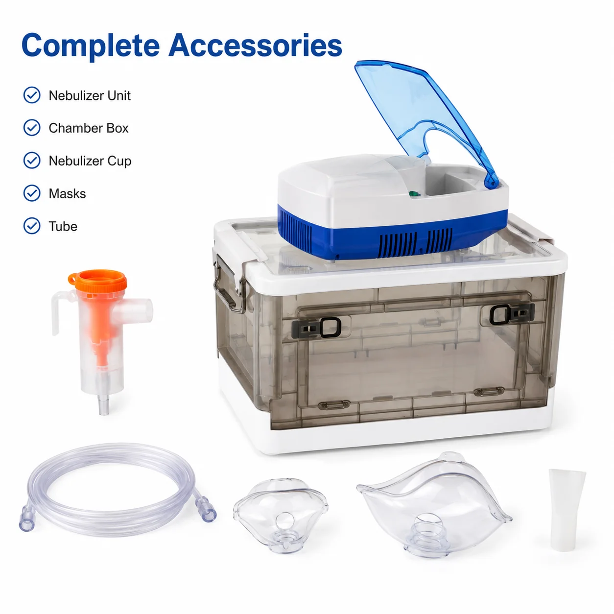 

Portable Pet Nebulizer & Foldable Steam Box Kit for Cats and Dogs - At-Home Breathing Treatment Solution