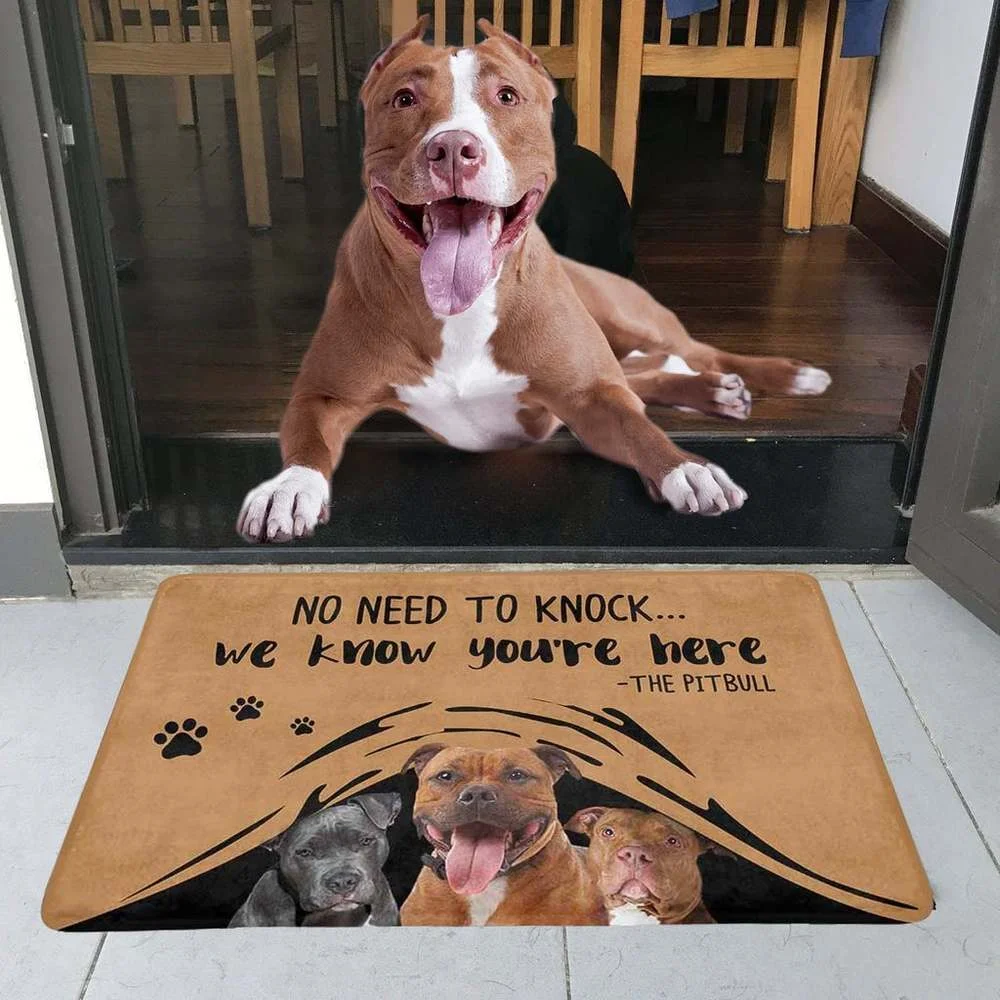 CLOOCL No Need To Knock Great Dane Doormat 3D Printed My Dog Doormat Non Slip Door Floor Mat Decor Porch Doormat Drop Shipping