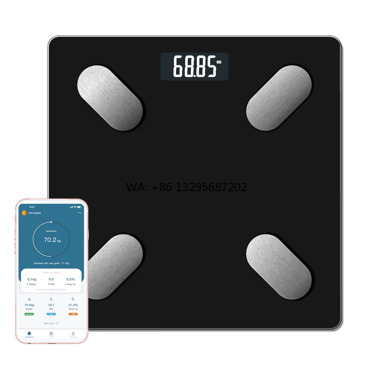 

Camry Digital Body Weight Scale High Capacity with Smart BMI and Body Fat Analysis for Health and Fitness Tracking