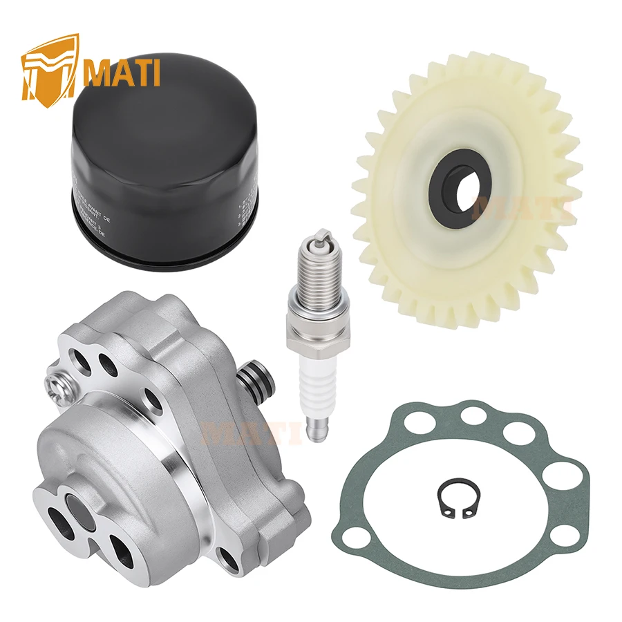 

5LP-13300-00-00 Масляный насос + масляный фильтр с прокладкой шестерни, комплект свечей зажигания для Yamaha Raptor 660R YFM660R 2001 2002 2003 2004 2005