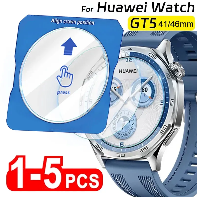 One-Click Tempered Glass For Huawei Watch GT5 Pro GT 5 46mm 42mm Easy Install Tool Premium Screen Protector For Huawei GT5 Glass