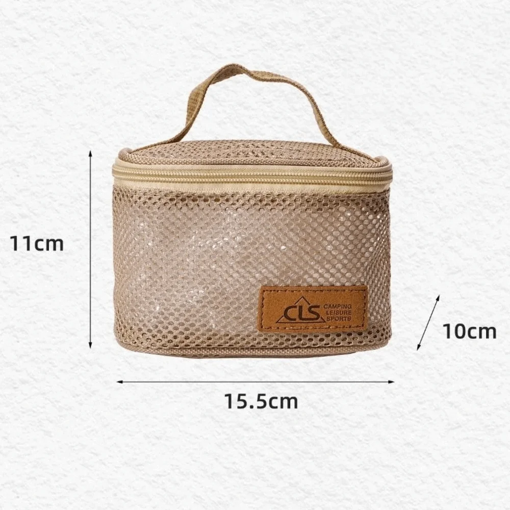 

Grid Outdoor Cookware Storage Bag Breathable Large Capacity Barbecue Tableware Storage Bag Durable Thickened Travel Makeup Bag