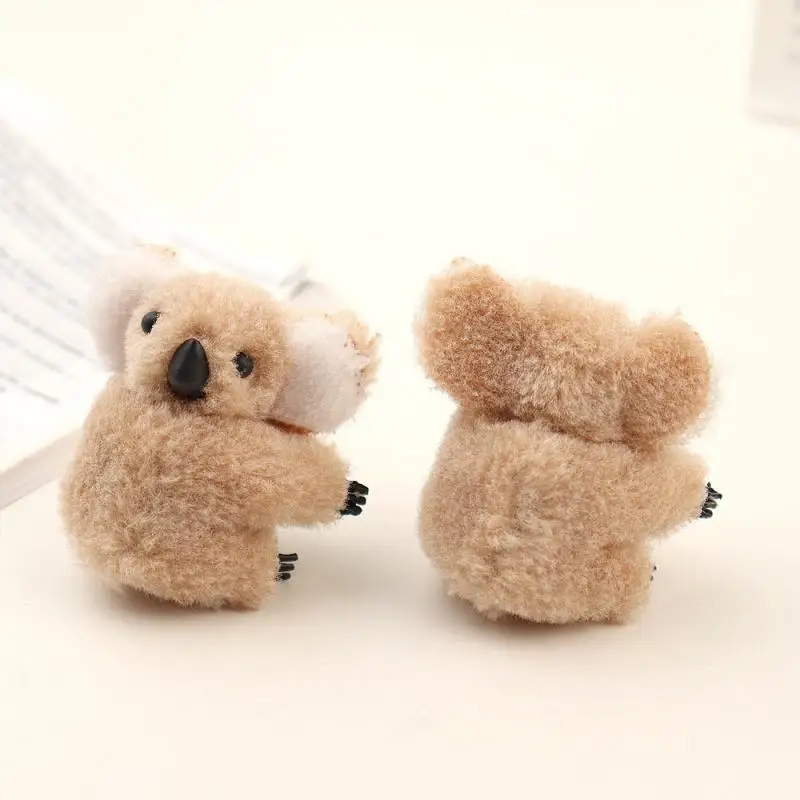 New Car Super Plush Koala Bear Hair Clips Hairpins Cute Fluffy Animal Bobby Pin Hairslide For Girl Headwear Koala Barrettes