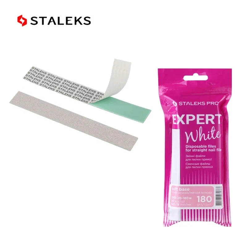 Staleks High Quality Disposable Nail Sponge Polishing Bar Stainless Steel Plate Nail Manicure Polishing Frosted Strip Set Tools