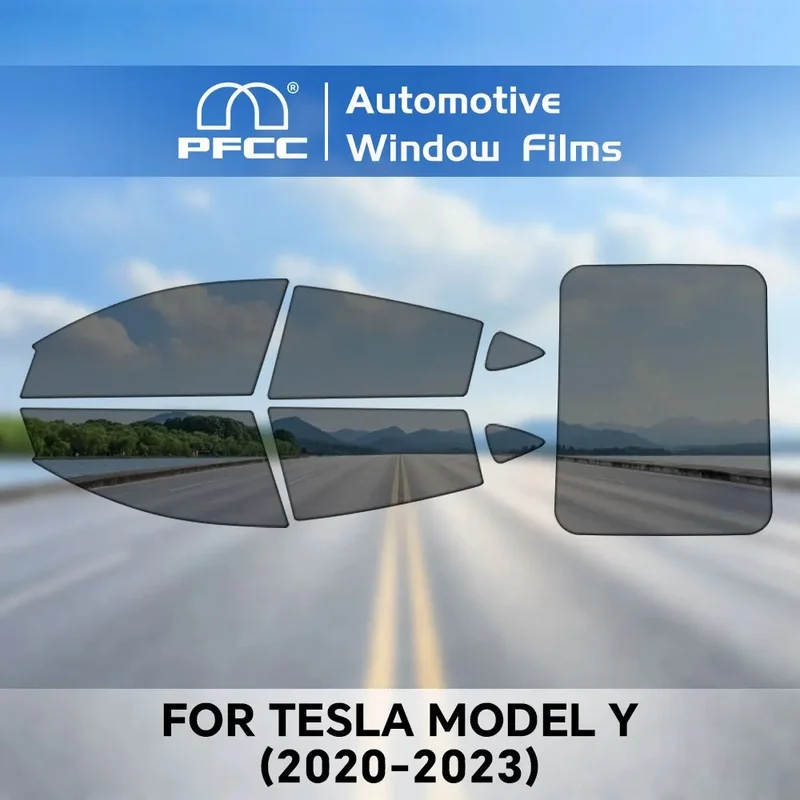 

PFCC Pre-cut Car Window Privacy Tint Film For Tesla Model Y 2020-2023 Auto Sticker Foils Ceramic Solar UV Protector Mirror Films