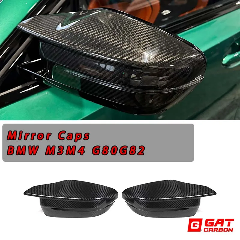 Dry Carbon Fiber Mirror Caps For BMW G80 M3 G82 G83 M4 2021+ Replacement Style Fit For LHD and RHD