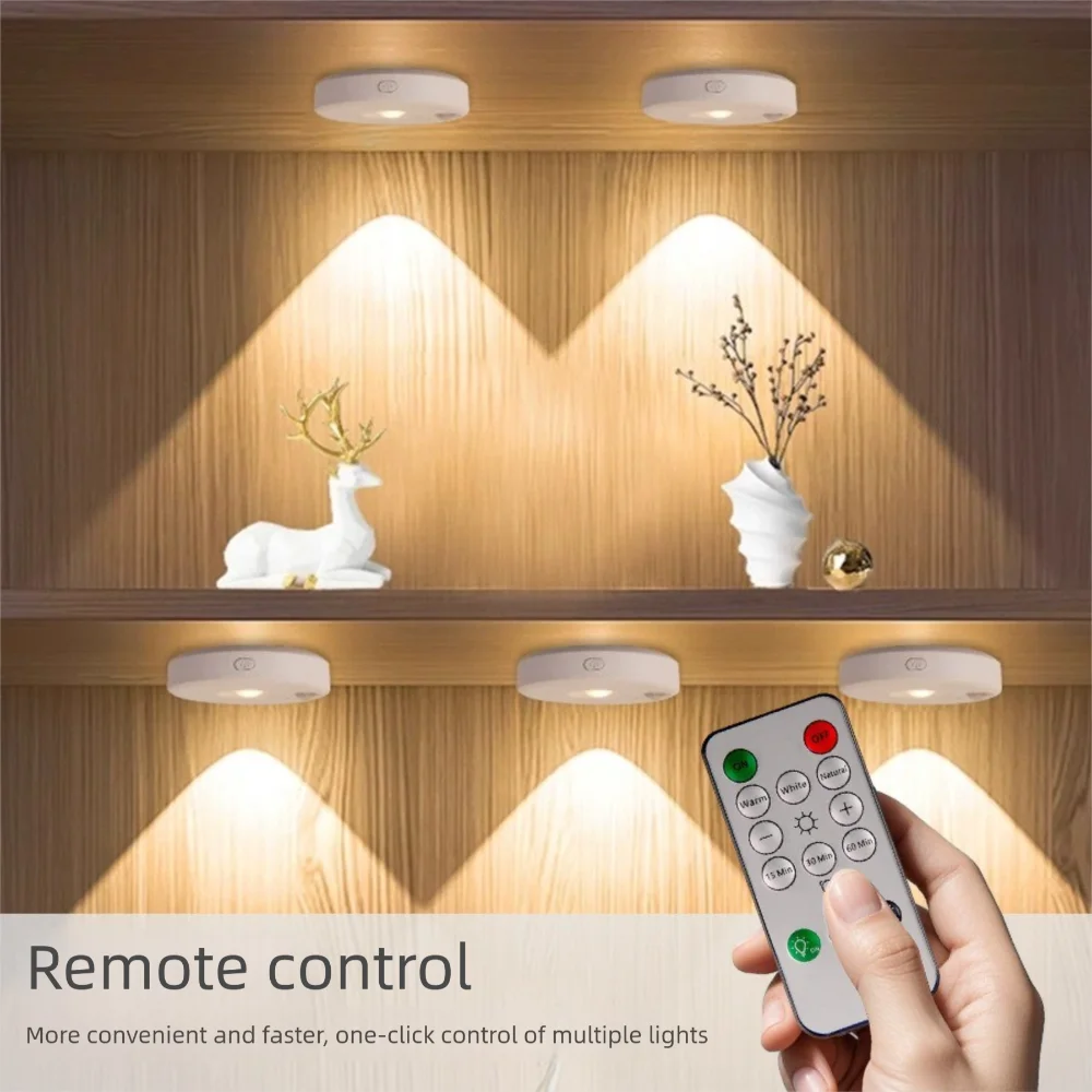 

New PIR Motion Sensor LED Night Lights Type-C 3 Color Wireless Night Lamps with Remote Control LED Closets Lights Stairs