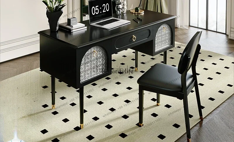 

FGFrench ретро-стол черный американский компьютерный учебный стол высокого класса