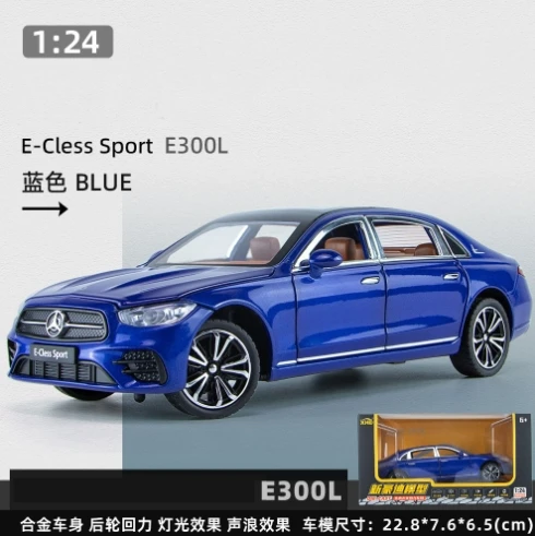 1:24 مرسيدس بنز E300L E-cless الرياضة محاكاة دييكاست سبيكة معدنية نموذج سيارة ضوء الصوت التراجع جمع الاطفال لعبة هدية