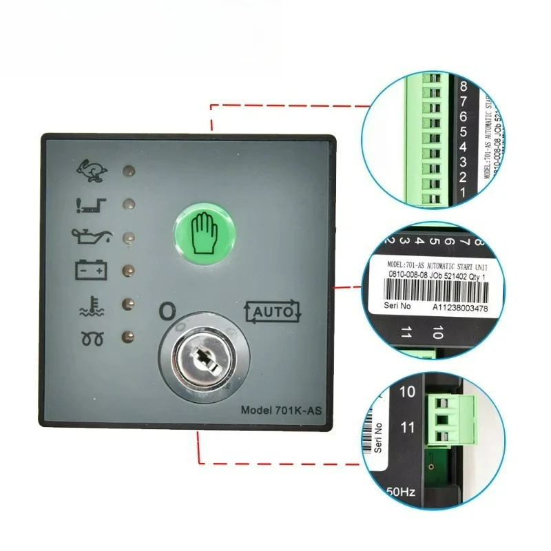 Factory Direct Auto Start Generator Controller Control Module DSE701AS for Diesel Generator Parts 701AS Model