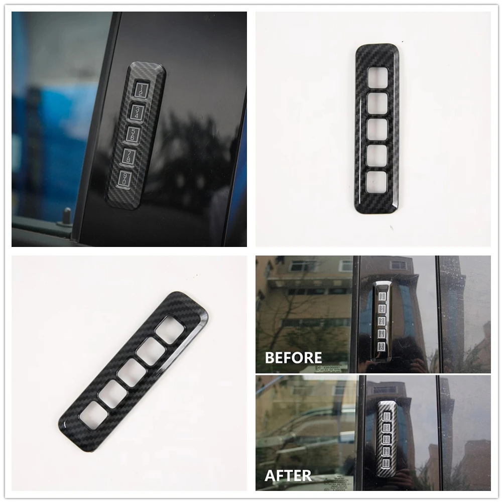 Door Pillar Keypad Password Code Lock Switch Button Frame Cover Trim Sticker For Ford F-150 F150 2021 2022 Car Styling Accessory