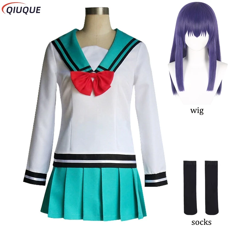 

Anime The Disastrous Life of Saiki Kusuo Cosplay Teruhashi Kokomi Cosplay Costume Wig Women JK Uniforms Skirt Sailor Suit Dress