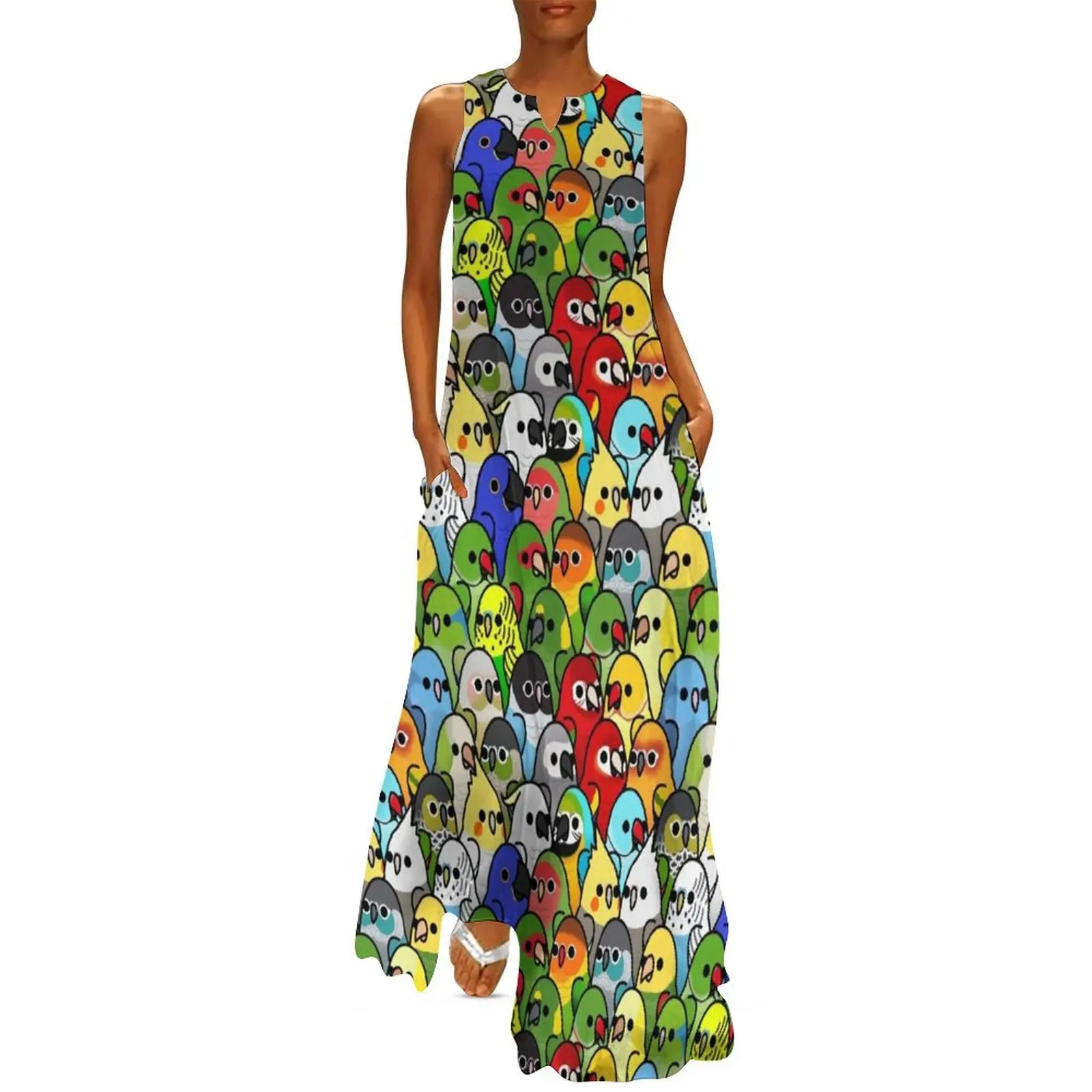 Too Many Birds! Bird Squad Classic Long Dress luxury evening dresses 2024 Woman clothing