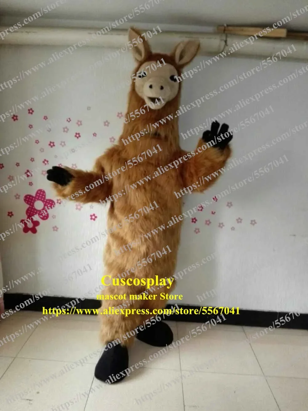 Christmas Cute Llama Alpaca Alpacos Yamma Lama Mascot Costume Adult Cartoon Character Outfit Club Activities Grand Costumes Fan