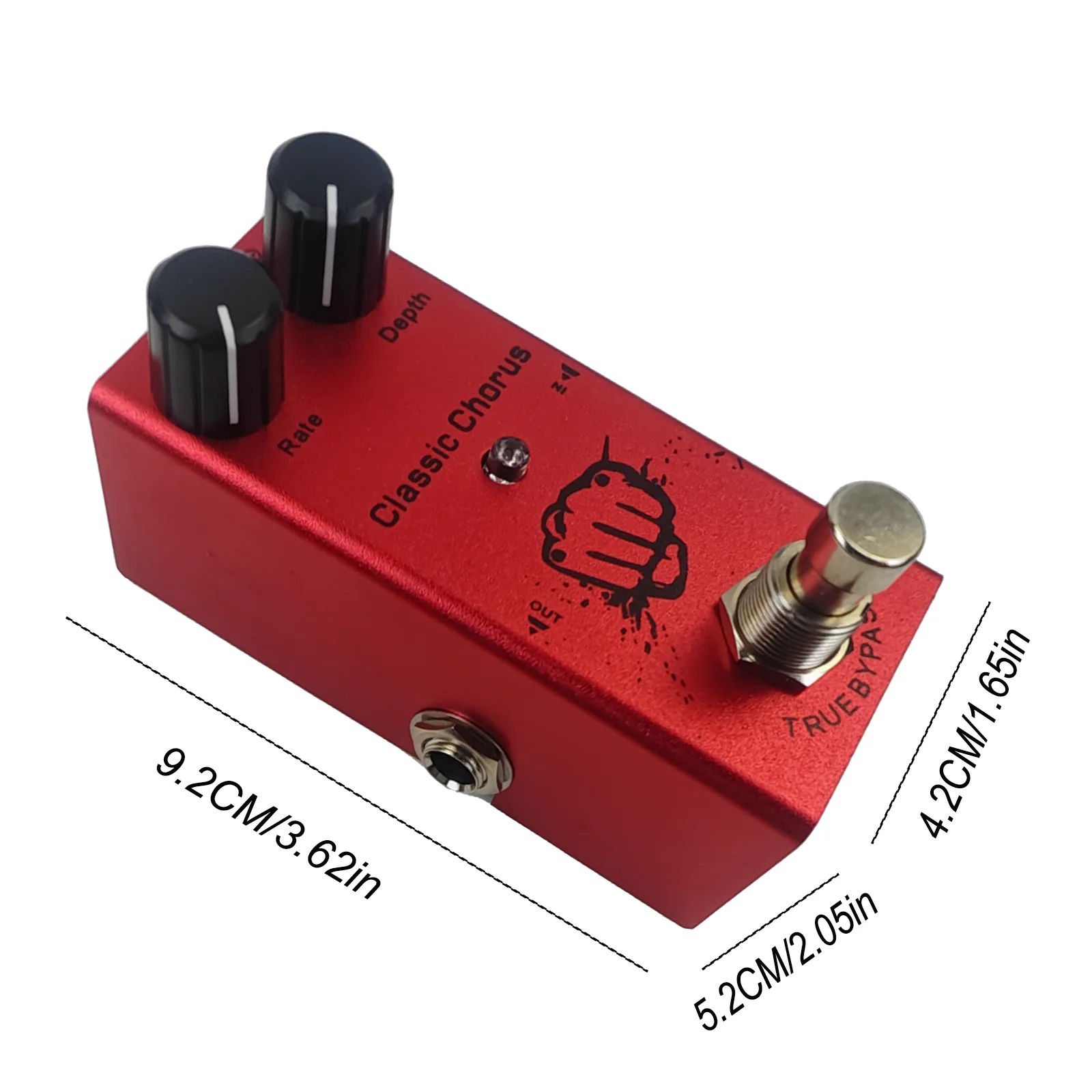 دواسة تأثير الجيتار الكهربائي الصغير Overdrive/Distortion Crunch/US Dream/Chorus/مرحلة عتيقة/تأخير رقمي/تريمولو