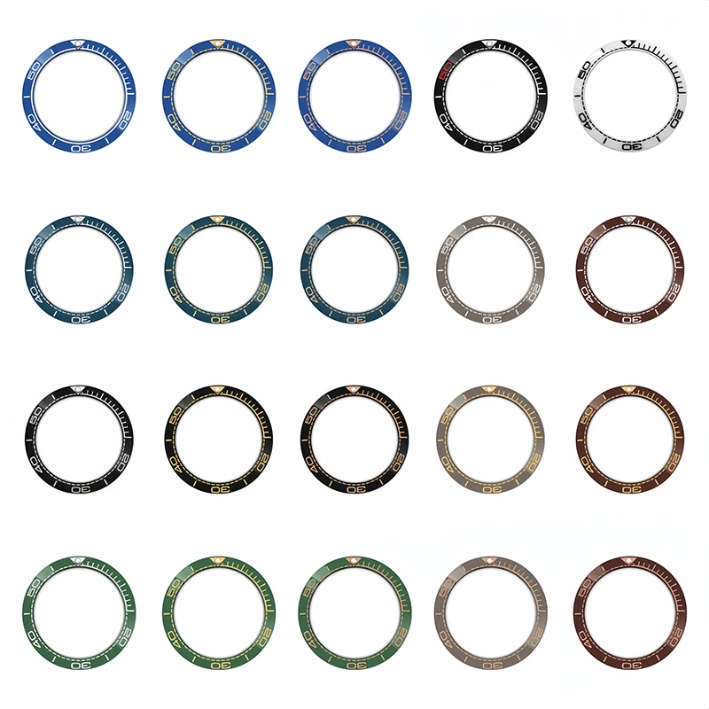 Anello con lunetta in ceramica curva da 38 mm adatto per SKX007 SKX009 SRPD GMT SUB cassa dell'orologio cavalluccio marino anello dell'orologio da uomo parti di refitting di ricambio