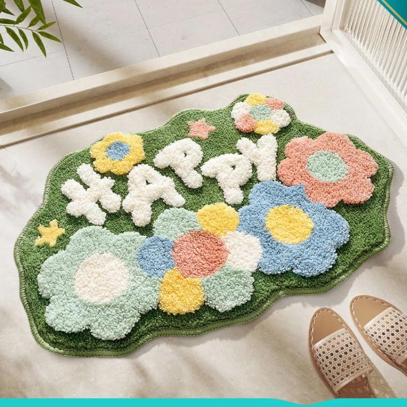 Floor mat, bathroom absorbent foot mat