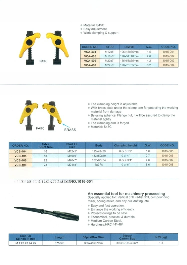 Quick retractor VHD-1 simple quick retractor for precision milling machine