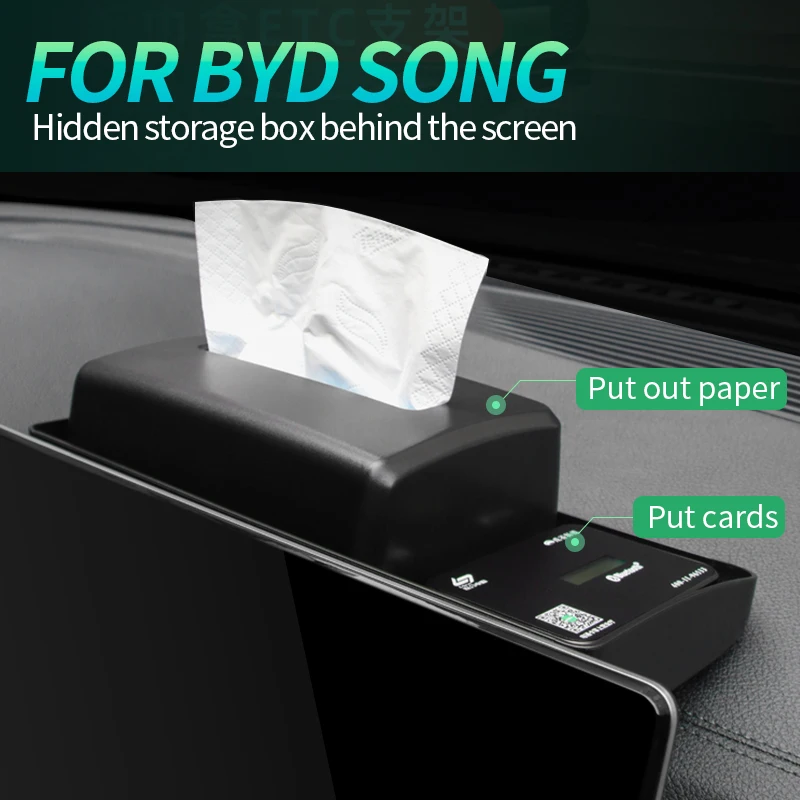 

For BYD SONG PLUS DM-i EV 2021 2022 Car Central Armrest Storage Box Content Center Console Interior Decoration Accessories ABS