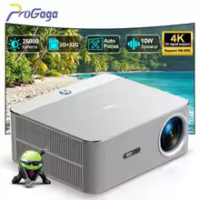 PROGAGA Native 1080P PG610W Projetor Android 4k Projetor WiFi Para Filme PG610 Home Theater Projetor de vídeo portátil ao ar livre projetor 4k portátil mini projetor casa inteligente video game portátil D9w mini