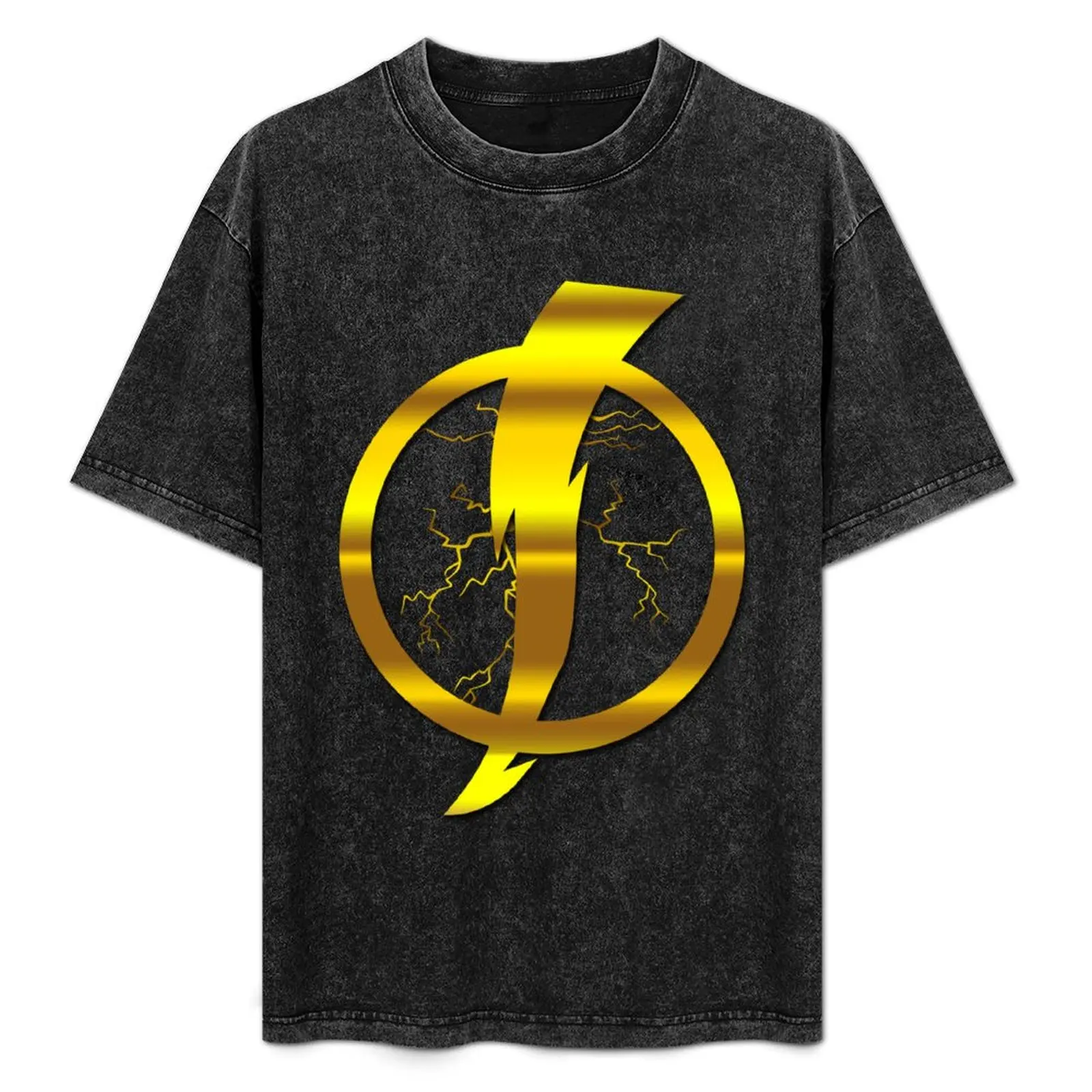 

Static Shock Logo T-Shirt Big Size Crew Neck T-Shirt