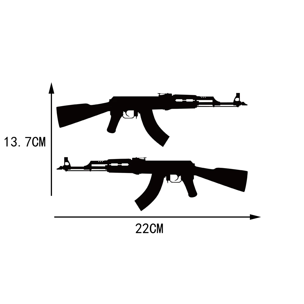 

22x13,7 см, модная Виниловая наклейка с мультяшным пистолетом, персонализированное украшение для автомобиля и мотоцикла, Высококачественная Водонепроницаемая наклейка на корпус