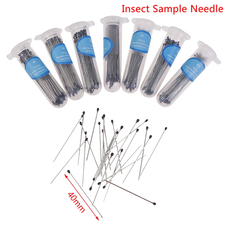 100Pcs 4cm Insect Dissections Supplies Needle Good Flexibility High Hardness Register Pin Sewing Head Pins