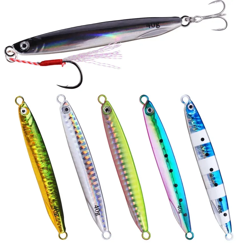 1 SZTUK DRAGER Super Slim Metal Casting Jig 7G 10G 21G 30G 40G Shore Drag Cast Jigging Spoon Fishing Lure Artificial Bait Tackle