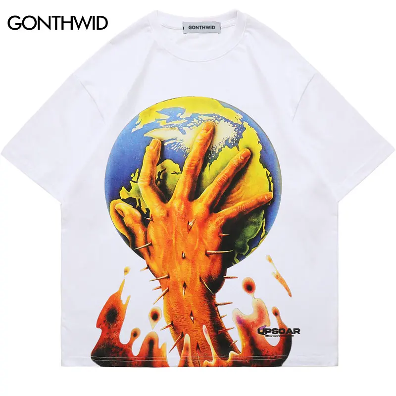 2023 Men HipHop Streetwear T-Shirt Funny Ironic Graphic Print Tshirt Summer Short Sleeve T Shirt Cotton Harajuku Casual Tops Tee