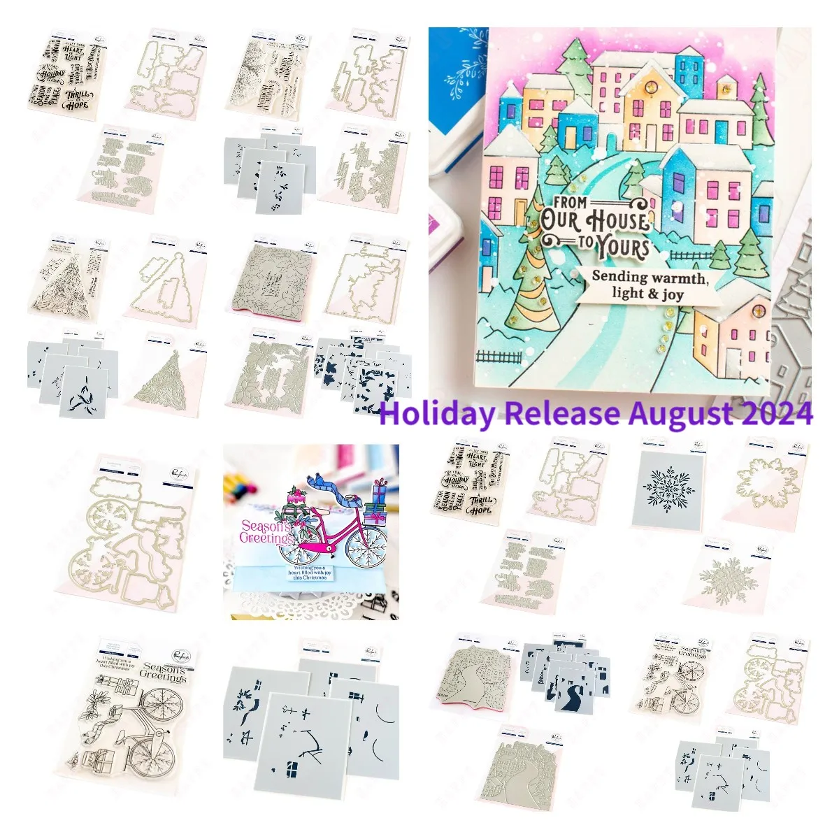 

2024 August Holiday Release New City Molds Stamps Metal Cutting Dies Stencil Hot Foil DIY Scrapbooking Card Paper Handmade joy