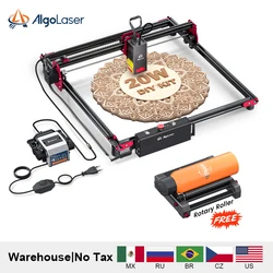 Algolaser-Kit de bricolage de 144W, graveur laser injuste avec rouleau distant Wifi hors ligne CNC, machine de découpe et gravure pour les travailleurs de calcul