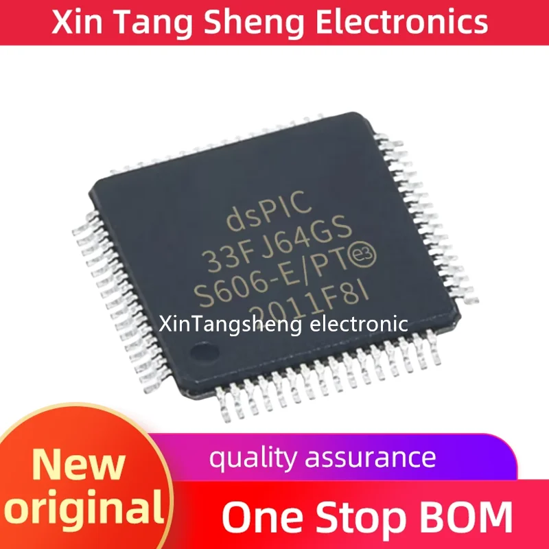 

New original DSPIC33FJ64GS606-I/PT PIC33FJ64GS606 microcontroller MCU chip