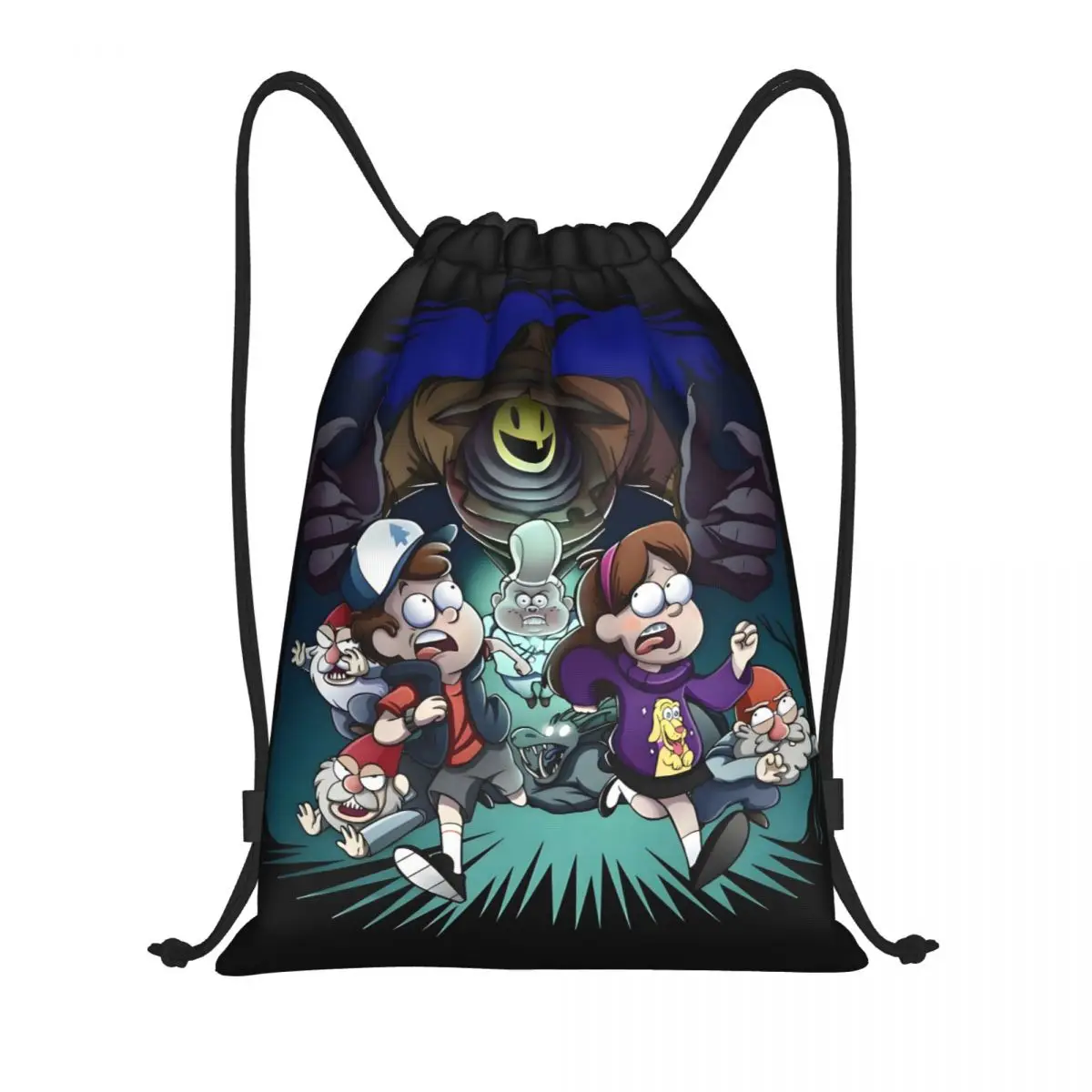 حقائب ظهر برباط من المسلسلات التلفزيونية الكوميدية Gravity Falls خفيفة الوزن كرتونية Anime Kawaii Gym Sports Sackpack أكياس للتدريب #1