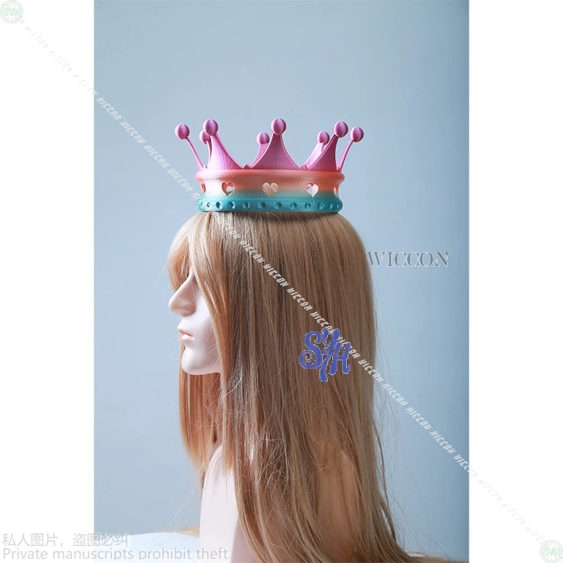 かわいい漫画コスチューム子供カラフルな王冠ハロウィンアニメ映画コスプレ 3D ポリ乳酸ジュエリープロム帽子アクセサリー