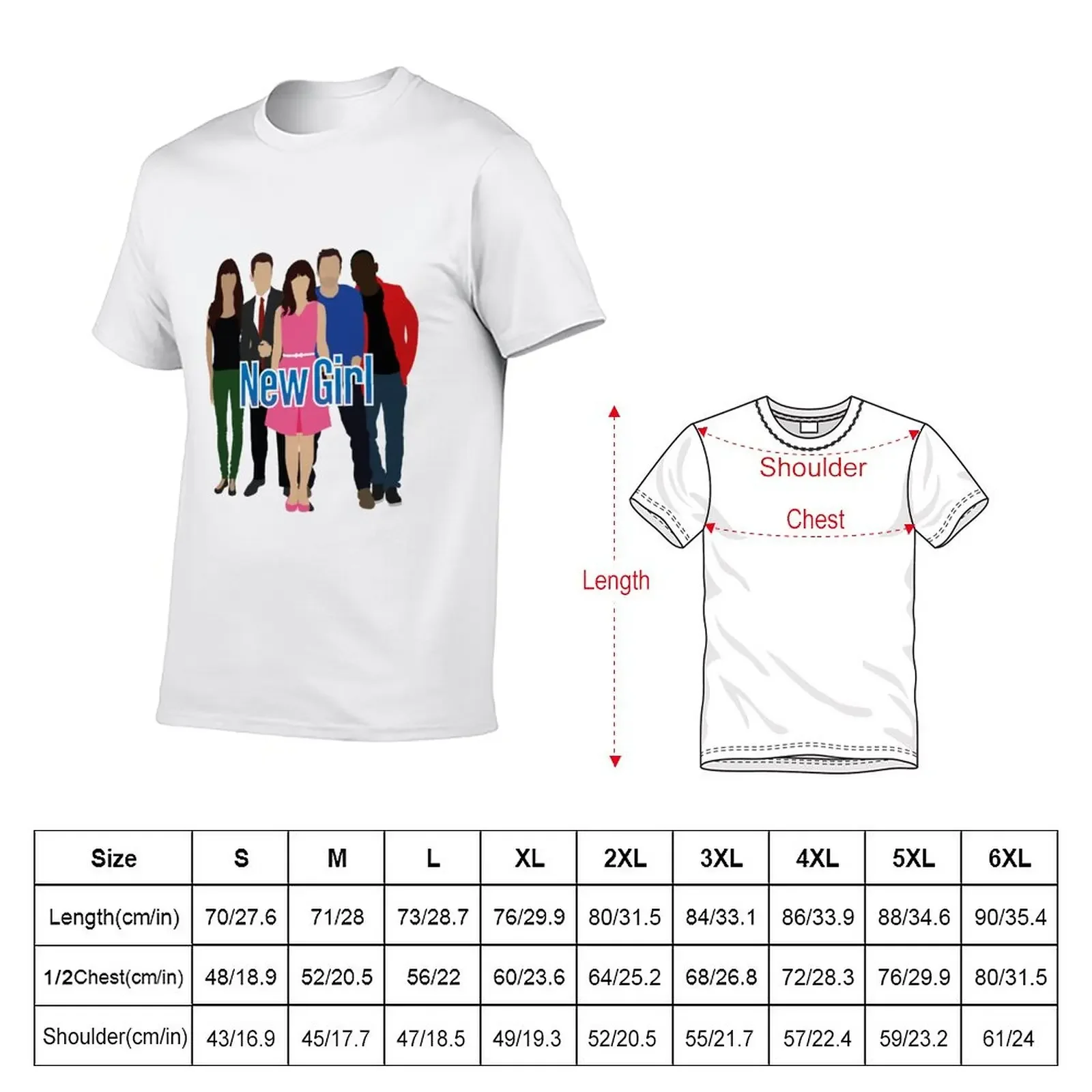 New New Girl Cast T-Shirt plus size t shirts kawaii clothes men t shirts