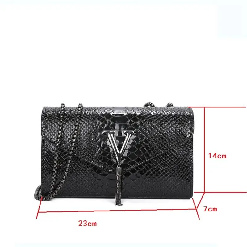 Luxury Handbags Women Bags Designer European Brand Crocodile Chain Shoulder Crossbody Bags For Women Day Clutch Bolsa Feminina