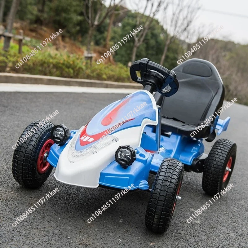 Children's electric four wheeled go kart can be ridden by men and women, remote-controlled car, inflatable wheel, motorcycle