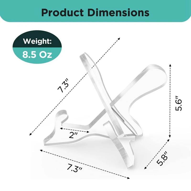 حامل كتاب طبخ أكريليك متعدد الوظائف ، حامل كتاب للطهي ، حامل عرض لطاولة المطبخ
