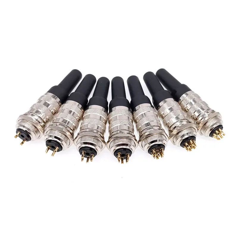Sensor Connector M16 Waterproof IP65 J09 Male Plug Female Socket 2/3/4/5/6/7/8Pin Connectors
