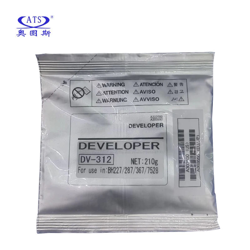 

1PC DV312 DV 312 DV-312 BH227 BH287 BH367 BH7528 Developer Powder For Konica Minolta BH 227 287 367 7528 BH7528 Compatible