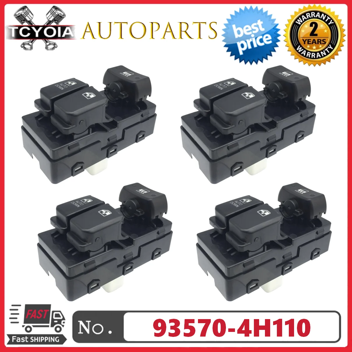 

93570-4H110 передняя левая сторона водителя, кнопка переключения окна автомобиля, мастер для Hyundai H1 H-1 Starex i800 Grand iMax 2007-2016