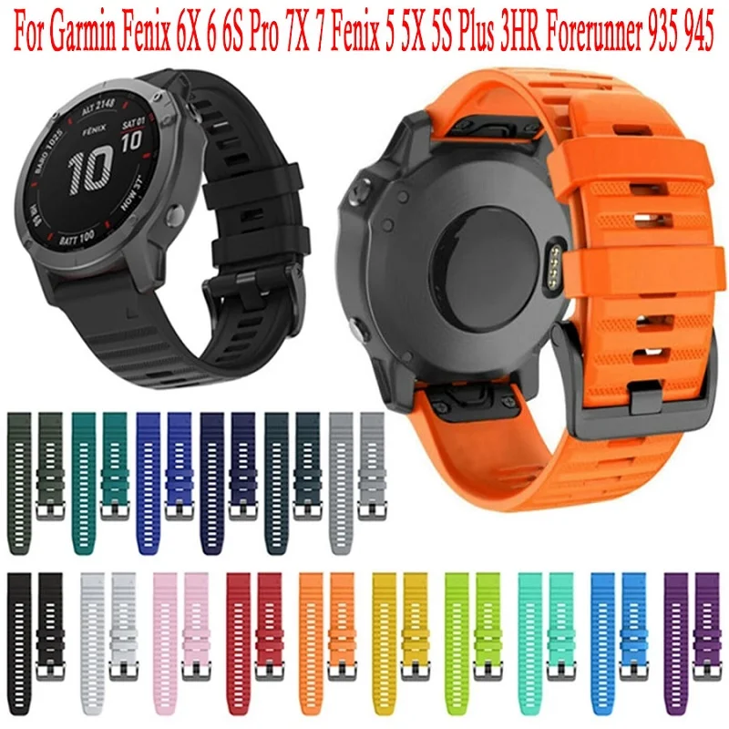 26 22 20MmSiliconen Horloge Band Bandjes Voor Garmin Fenix 6X 6 6SPro 7X 7 Easyfit Polsband fenix 5 5X 5SPlus Smartwatch Armband