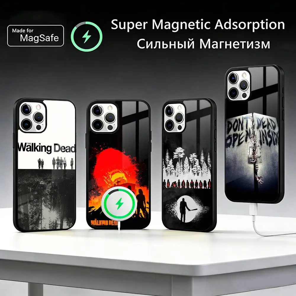 

TWD T-The Walking Dead Phone Case For IPhone17 16 15 14 13 12 11 Plus Pro Max Plus Wireless Charger Cover Funda