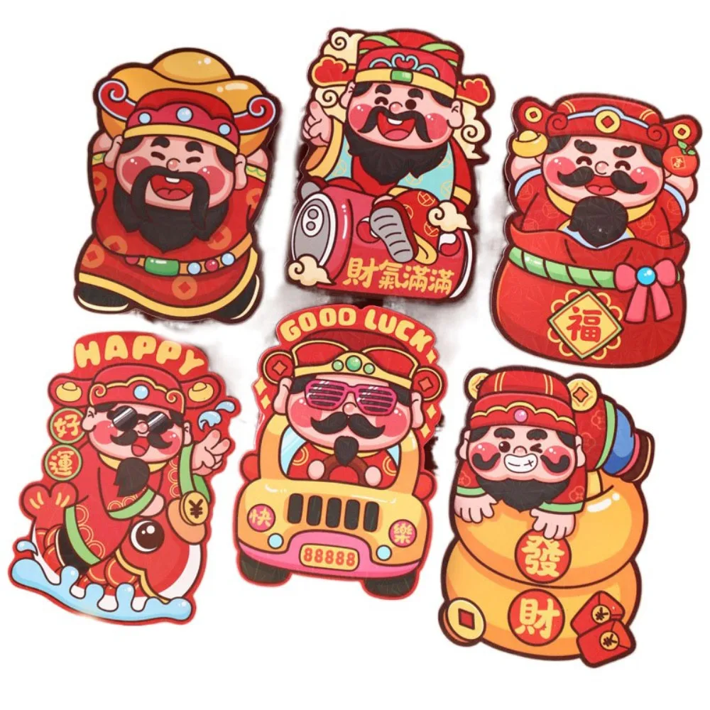 

6PCS Lucky Snake Year Red Envelope Best Wishes Blessing New Year Money Envelope Traditional Paper 2025 Hong Bao Children Gift