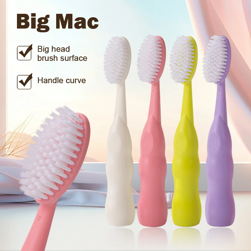 Brosse à dents à grosse tête pour les soins bucco-dentaires, livres oraux profonds, poils souples, brosse à dents manuelle pour couple, brosse à dents mignonne